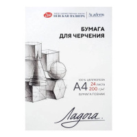 Папка с бумагой для черчения Ладога А4 24 л
