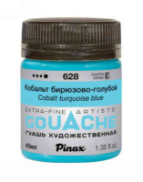 Гуашь Pinax Кобальт бирюзово-голубой 40мл, Ser.C, №628